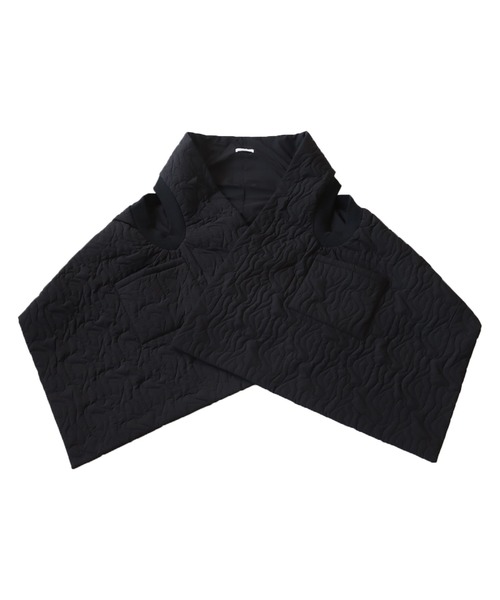 antiqua（アンティカ） ベスト ジレ ピーチスキンキルティングロング丈