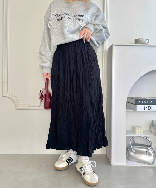 Loueme スカート ソフトタッチワッシャーフレアスカート : ZOZOTOWN