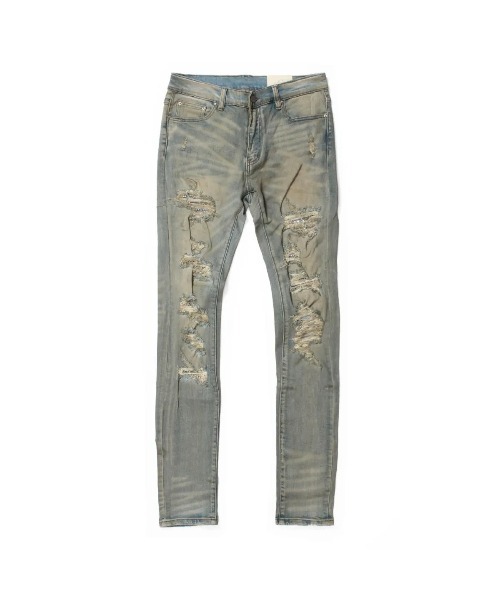 mnml（ミニマル） ジーンズ 「mnml」X201 RHINESTONE SKINNY DENIM 「I