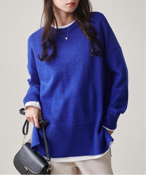 RANAN（ラナン） ニット セーター 裾リブオーバーサイズゆるニット