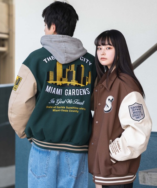 WEGO（ウィゴー） スタジャン WEGO/メルトンワッペンスタジャン メンズ