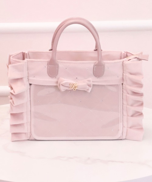 LAFARY（ラファリー） ハンドバッグ ベルベットフリルバッグ