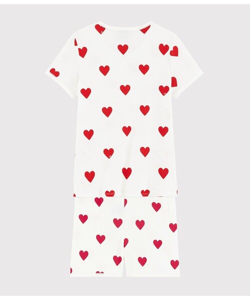 PETIT BATEAU（プチバトー） パジャマ ハートプリント半袖パジャマ