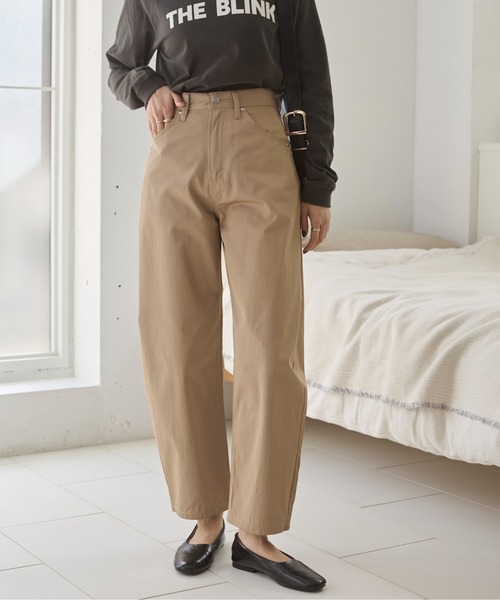 ANGIE チノパン カーブ チノ パンツ レディース : ZOZOTOWN Yahoo!店