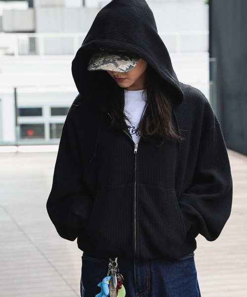 BEAMS T（ビームスT） パーカー BEAMS T / Waffle Full Zip Hoodie