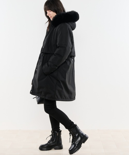 Shelly island（シェリーアイランド） モッズコート コート フェイク