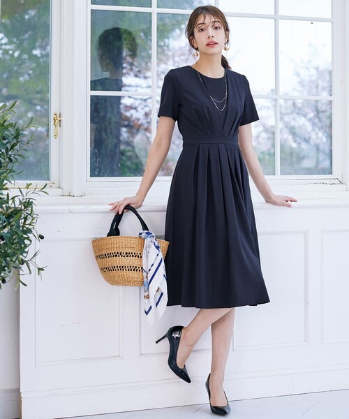 Tiaclasse ワンピース タックフレアワンピース : ZOZOTOWN Yahoo!店