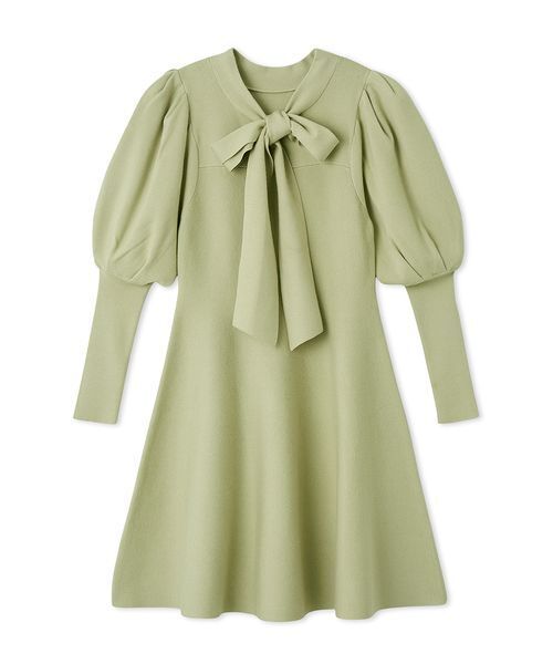 LILY BROWN（リリーブラウン） ワンピース ボウタイリボンニット