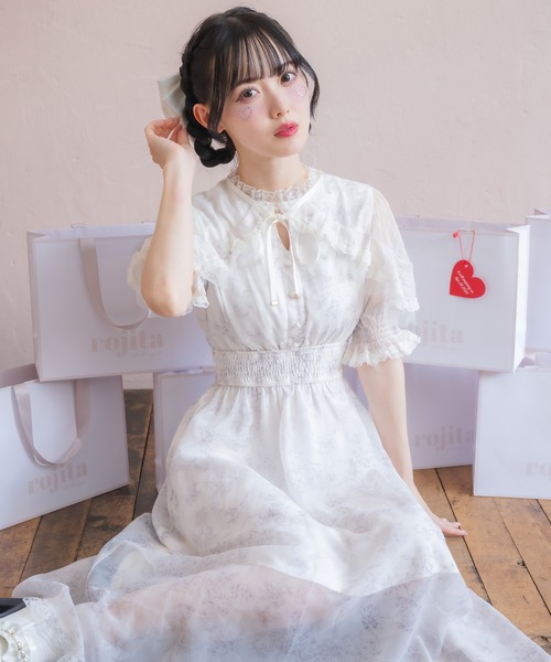 ROJITA（ロジータ） ワンピース 花柄ロング半袖ワンピース : ZOZOTOWN