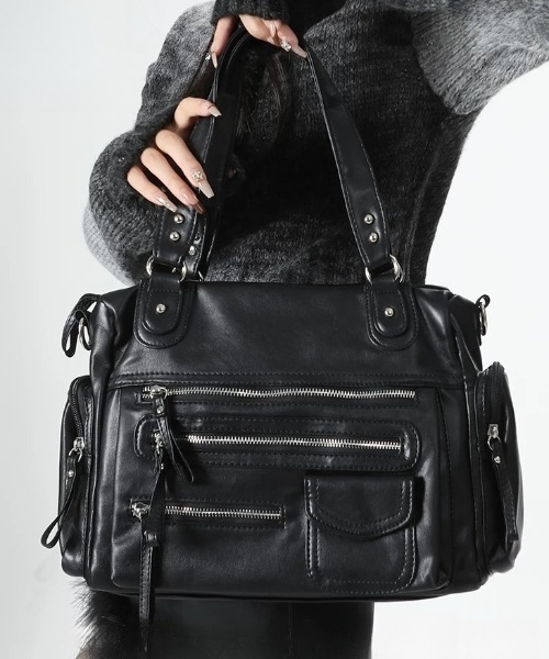 Sibra（シブラ） ショルダーバッグ バッグ 2wayレザーテイストポケット