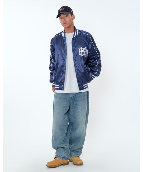 KEBOZ（ケボズ） スタジャン SATIN VARSITY JACKET メンズ : ZOZOTOWN