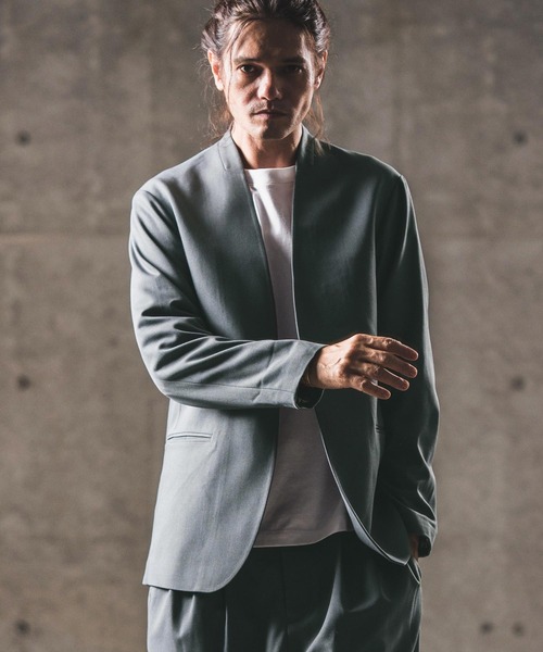 GLIMCLAP ジャケット ノーカラージャケット mj9393- Minimal detail