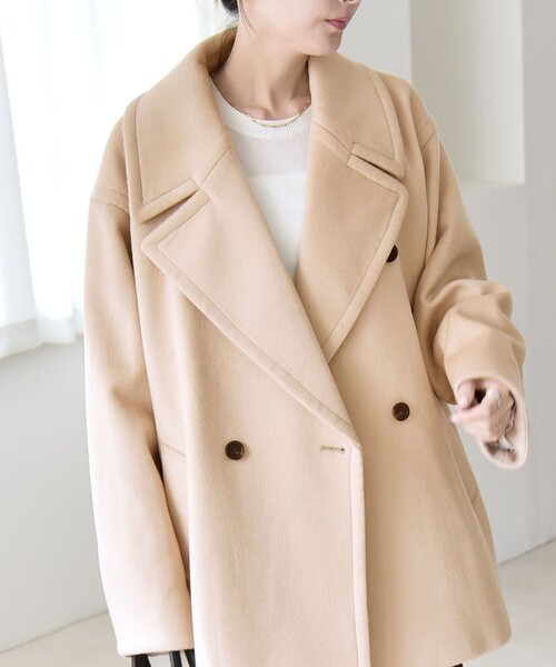 quaranciel ピーコート pコート quaranciel: PURE WOOL ダブルブレスト