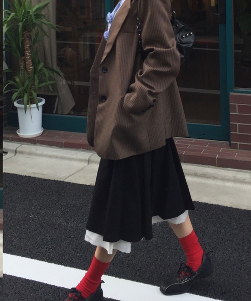 JUDIN（ジュディン） スカート 「ベルトSET」Belted layered pleats