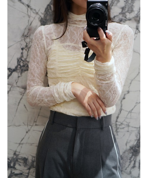 Chacott（チャコット） tシャツ 「Chacott」レースシアーTOPS