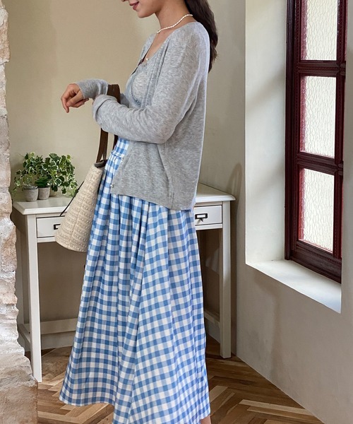 aimoha（アイモハ） スカート 青白チェック柄スカート : ZOZOTOWN