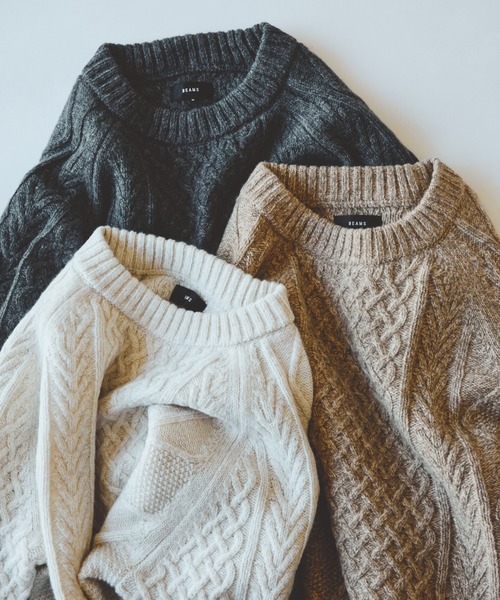 BEAMS（ビームス） セーター ニット 5ゲージ ラムウール クルーネック