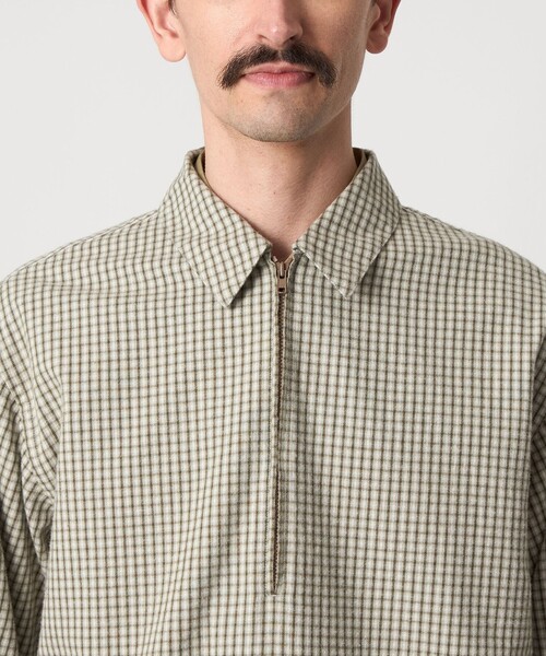 STEVEN ALAN（スティーブンアラン） シャツ チェック ジップ プル