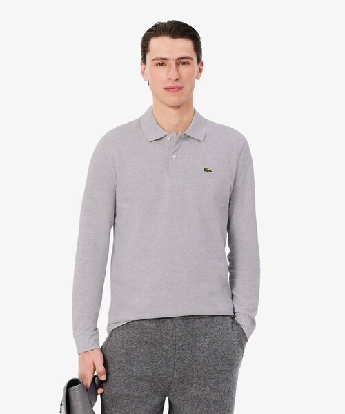 LACOSTE（ラコステ） ポロシャツ 長袖 リブ メランジカラ-ポロシャツ