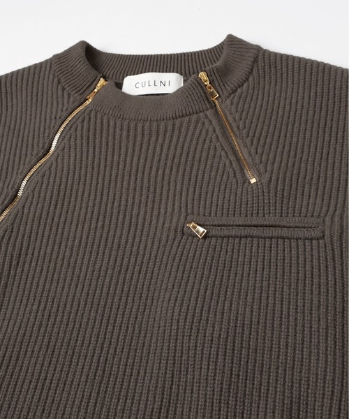 CULLNI（クルニ） セーター ニット Double Zip Up Crew Neck Knit