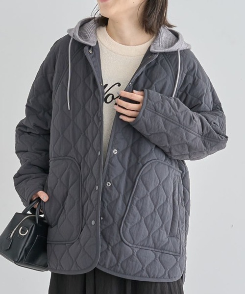 Green Parks（グリーンパークス） ブルゾン アウター 2WAYニットフード