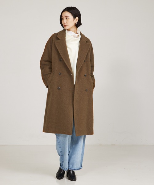 qualite（カリテ） コート チェスターコート モヘアシャギーダブル