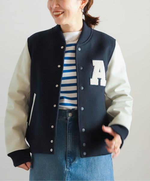 NOMBRE IMPAIR（ノンブルアンペール） スタジャン ロゴ刺繍入リ