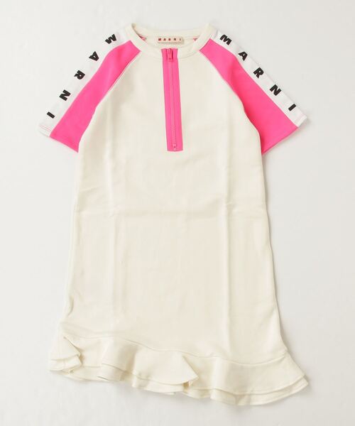 MARNI（マルニ） ワンピース Kids ＆ Junior ブランドロゴハーフジップ