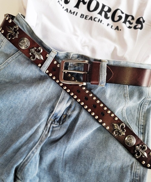 ARCADE（アーケード） ベルト レザーベルト 本革 ウエスタンスタッズ