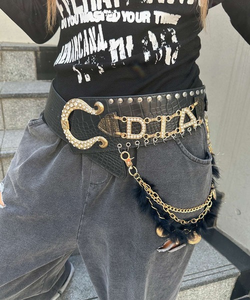 DAIYA（ダイヤ） ベルト オメガバックルチェーンベルト レディース