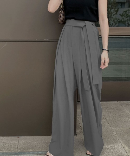 N.s パンツ ベルト付きワイドパンツ レディース : ZOZOTOWN Yahoo!店