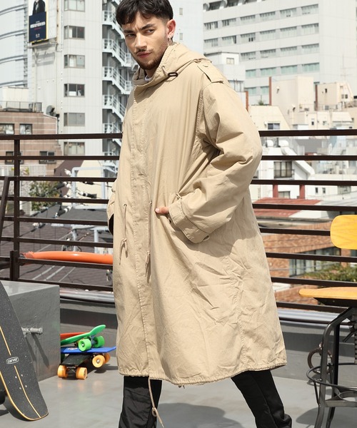 HOUSTON（ヒューストン） モッズコート XXX-SMALL ベージュ メンズ