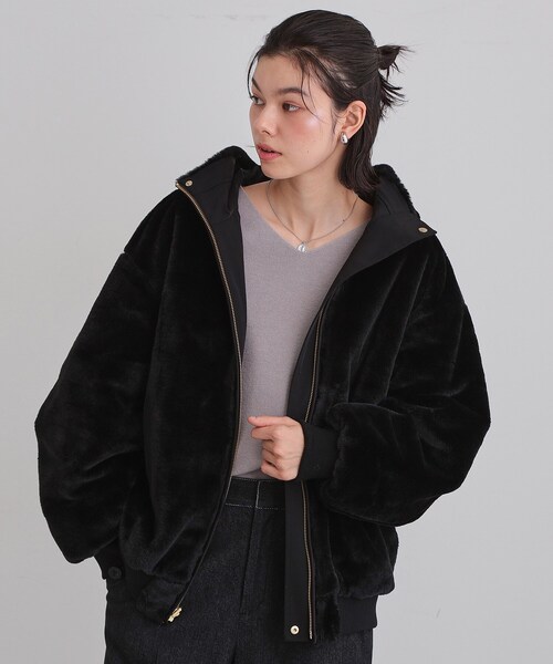 THE SHOP TK ブルゾン アウター 「2WAY/洗える」リバーシブル フェイク