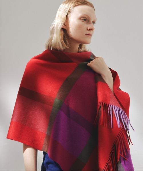 elegancese チェック柄ストール カシミヤ100 ヤマダヤ福袋より