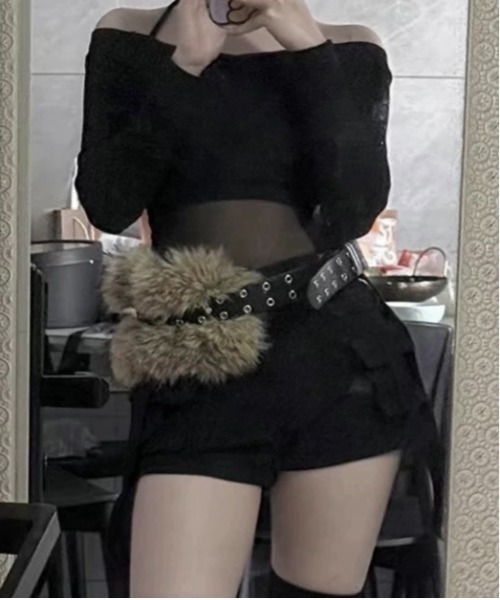 NOVESSEL ベルト 「NOVESSEL/ノベセル」ファー付きベルト「Y」「CN