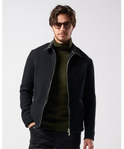wjk ブルゾン アウター classical tweed zip blouson メンズ