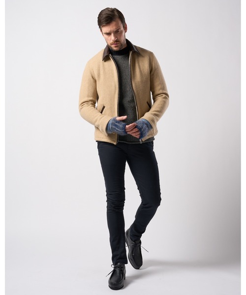 wjk ブルゾン アウター classical tweed zip blouson メンズ