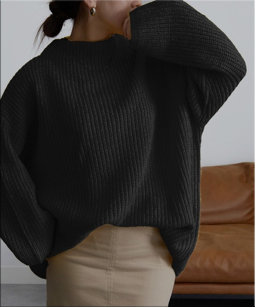 RANAN（ラナン） ニット セーター ゆったりふわふわ プチハイネック