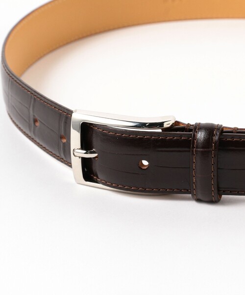 Felisi（フェリージ） ベルト × BEAMS F / 別注 クロコスタンプレザー