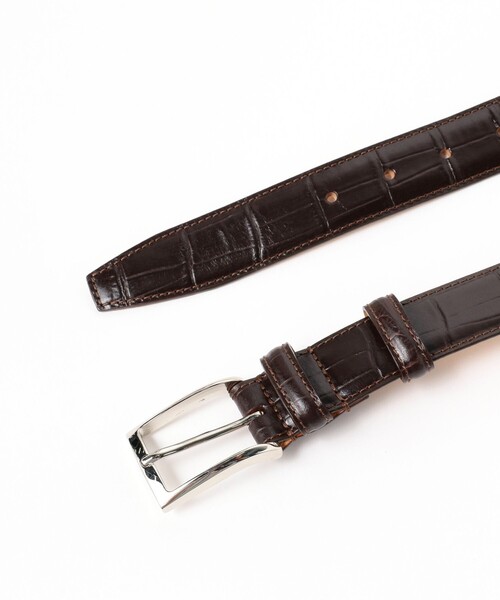 Felisi（フェリージ） ベルト × BEAMS F / 別注 クロコスタンプレザー