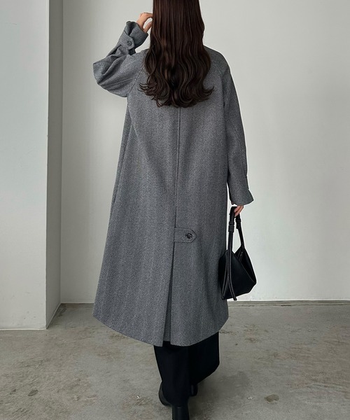 callautia（カラウティア） ステンカラーコート コート ヘリンボーン