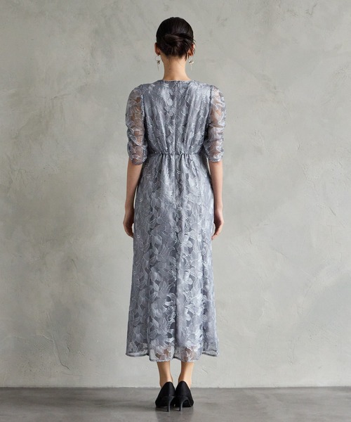 AIMER（エメ） ドレス チュールエンブロイダリーレースパイピング