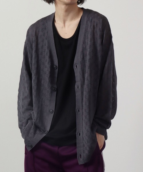 FUNALIVE（ファンアライブ） カーディガン リネンライク 透かし