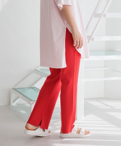 HEREIAM パンツ 「HEREIAM」接触冷感/ハイツイストフレアパンツ