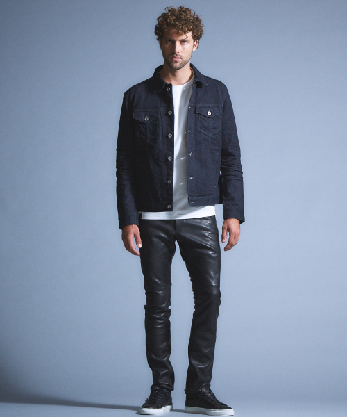 5351 POUR LES HOMMES パンツ ストレッチゴートレザーパンツ メンズ