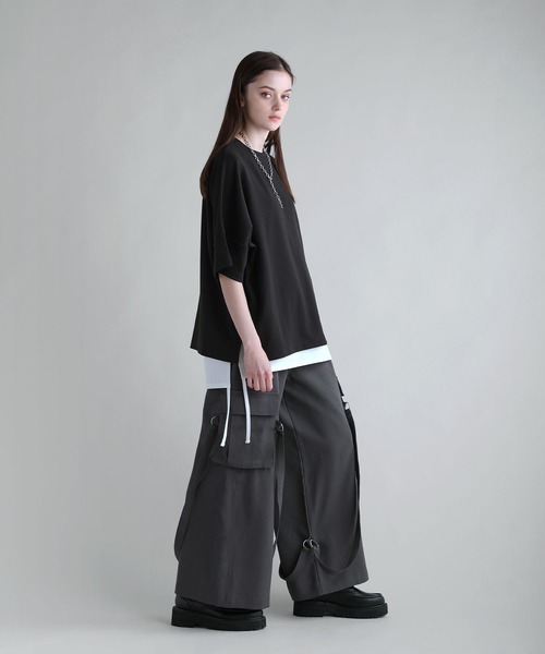 SOCCE カーゴパンツ ルーズシルエットボンテージカーゴスラックス