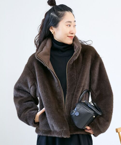 le.coeur blanc（ルクールブラン） ブルゾン アウター ミンクタッチ