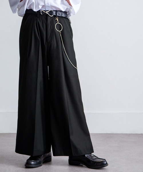 Nilway（ニルウェイ） スラックス 420g/mTR配色ステッチワイドルーズ袴