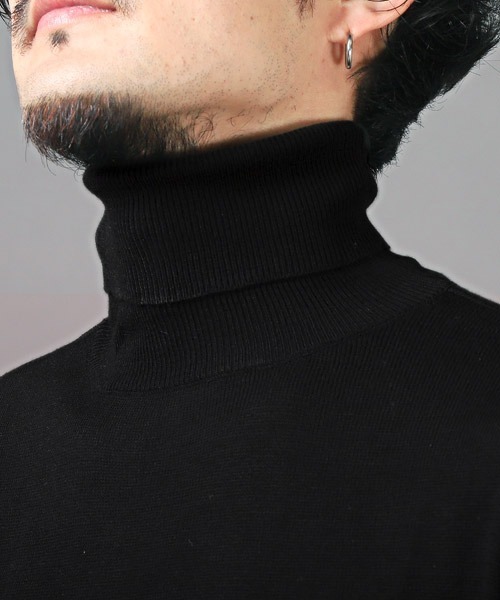 LUXSTYLE（ラグスタイル） セーター ニット 12G天竺タートルネック