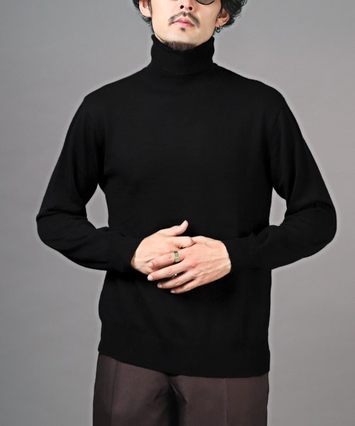 LUXSTYLE（ラグスタイル） セーター ニット 12G天竺タートルネック